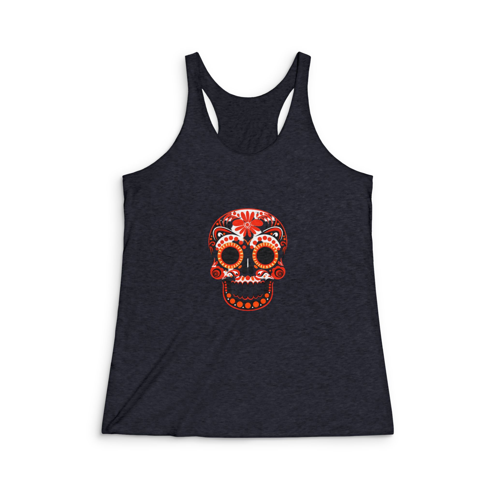 Colorful Day Dead 171601 Womens Tri Blend Racerback Tank - Image 2