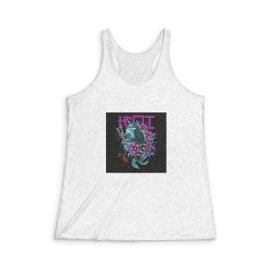 Koi Sushi With Text Illustration Womens Tri Blend Racerback Tank