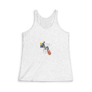 Heart Burn Out Womens Tri Blend Racerback Tank