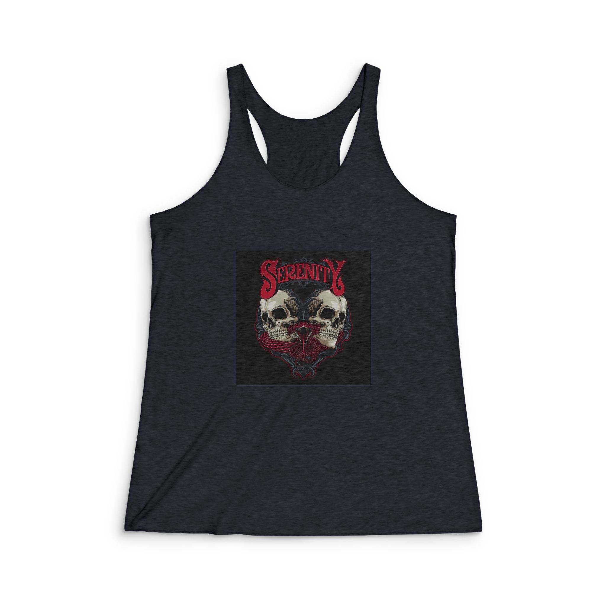 Heart Withtext Illustration Womens Tri Blend Racerback Tank - Image 2