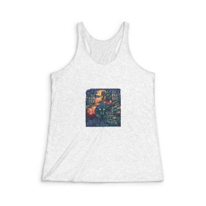 King Kong Poster Logo Womens Tri Blend Racerback Tank