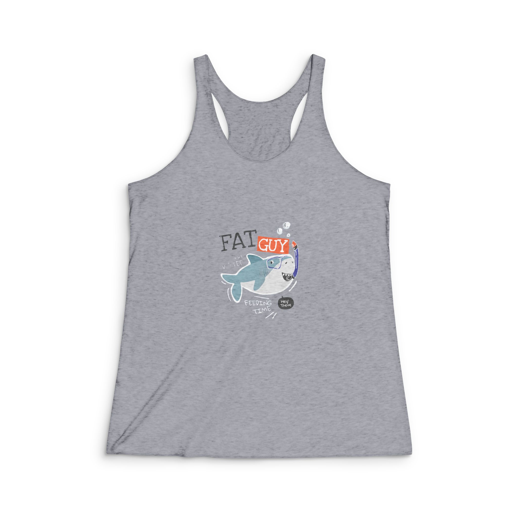 Fat Guy Womens Tri Blend Racerback Tank - Image 4