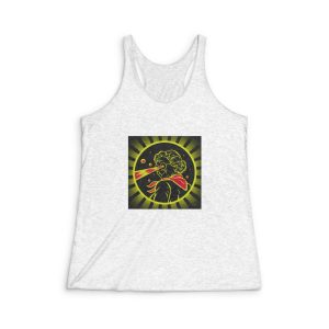 Laser Eyed Lady Womens Tri Blend Racerback Tank