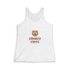 Groovy Vibes Womens Tri Blend Racerback Tank