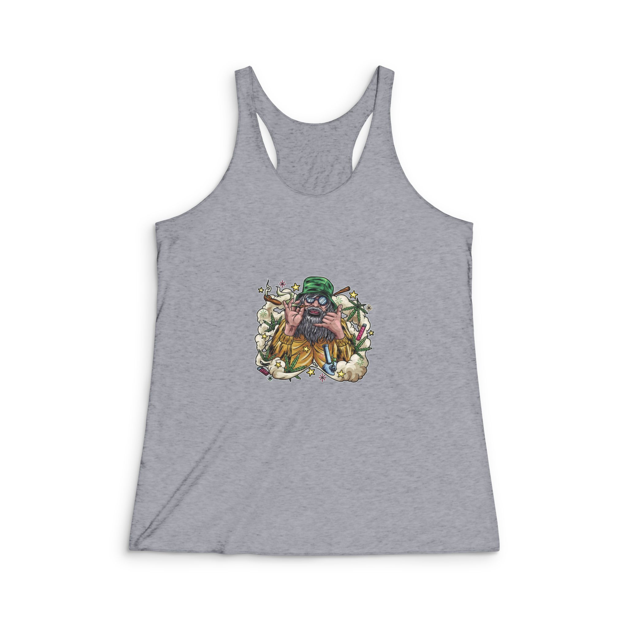 Hand Loose Illustration Womens Tri Blend Racerback Tank - Image 4