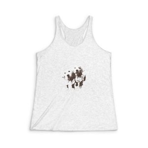 Dog Vintage Animal S and Isolated 02 Womens Tri Blend Racerback Tank