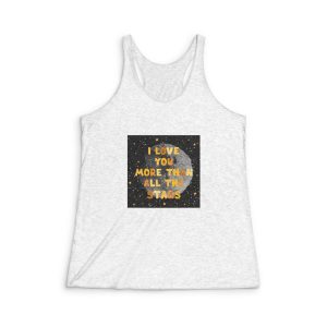 Lettering Love You 11 Womens Tri Blend Racerback Tank