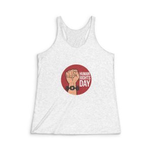 Human Rights Day Womens Tri Blend Racerback Tank