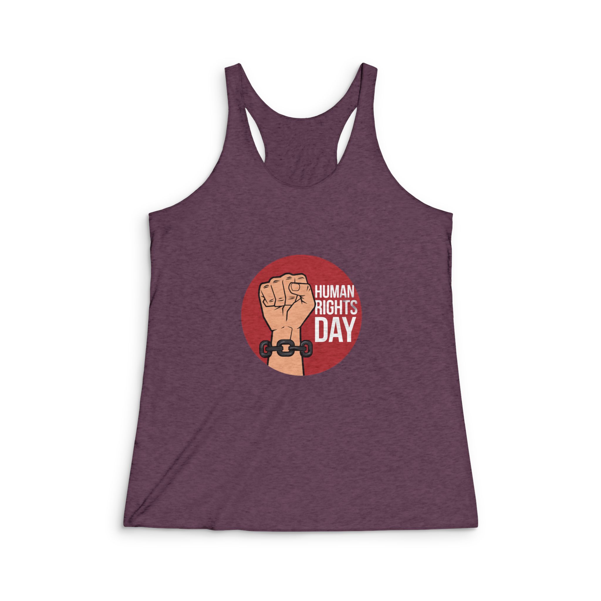 Human Rights Day Womens Tri Blend Racerback Tank - Image 5