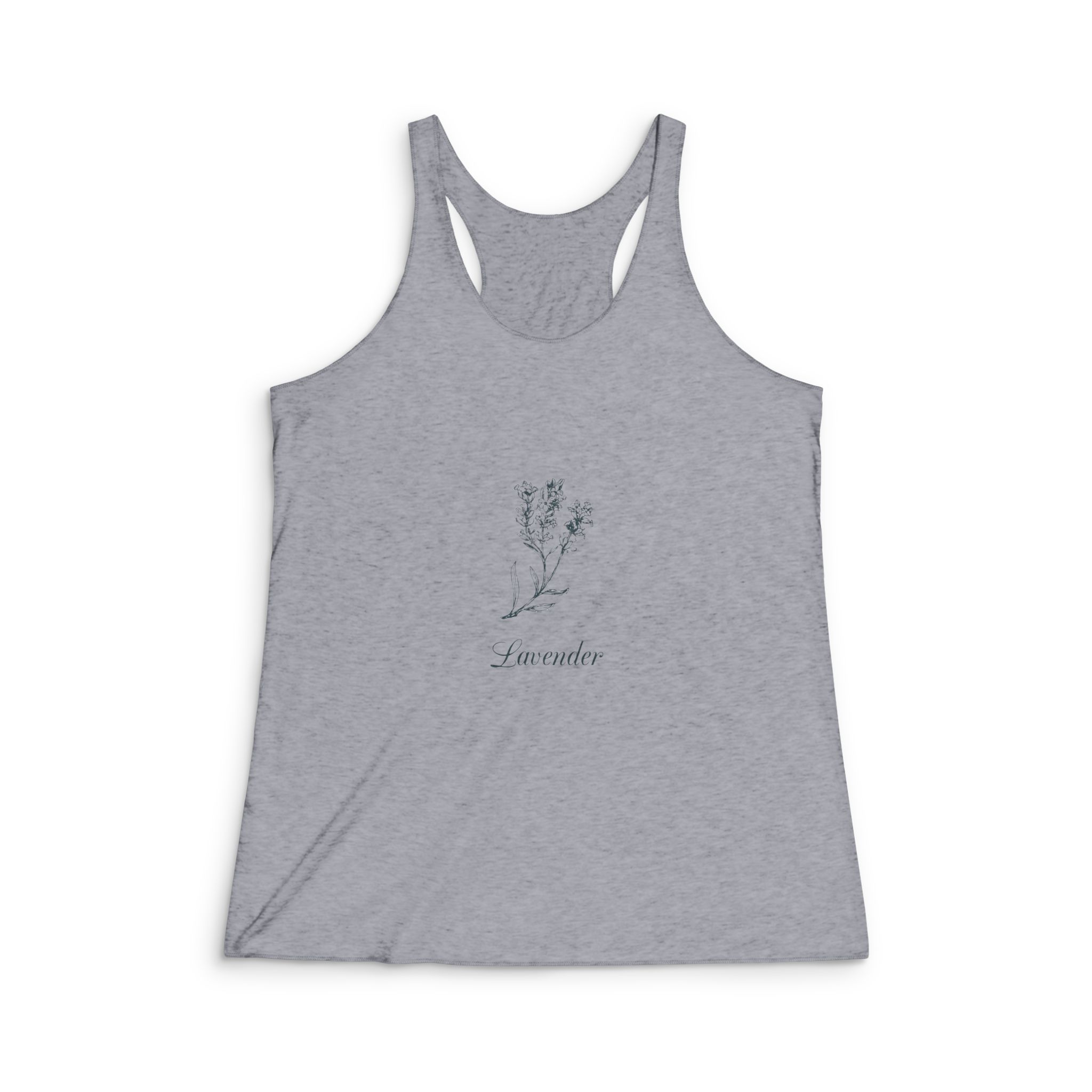 Lavender Womens Tri Blend Racerback Tank - Image 4
