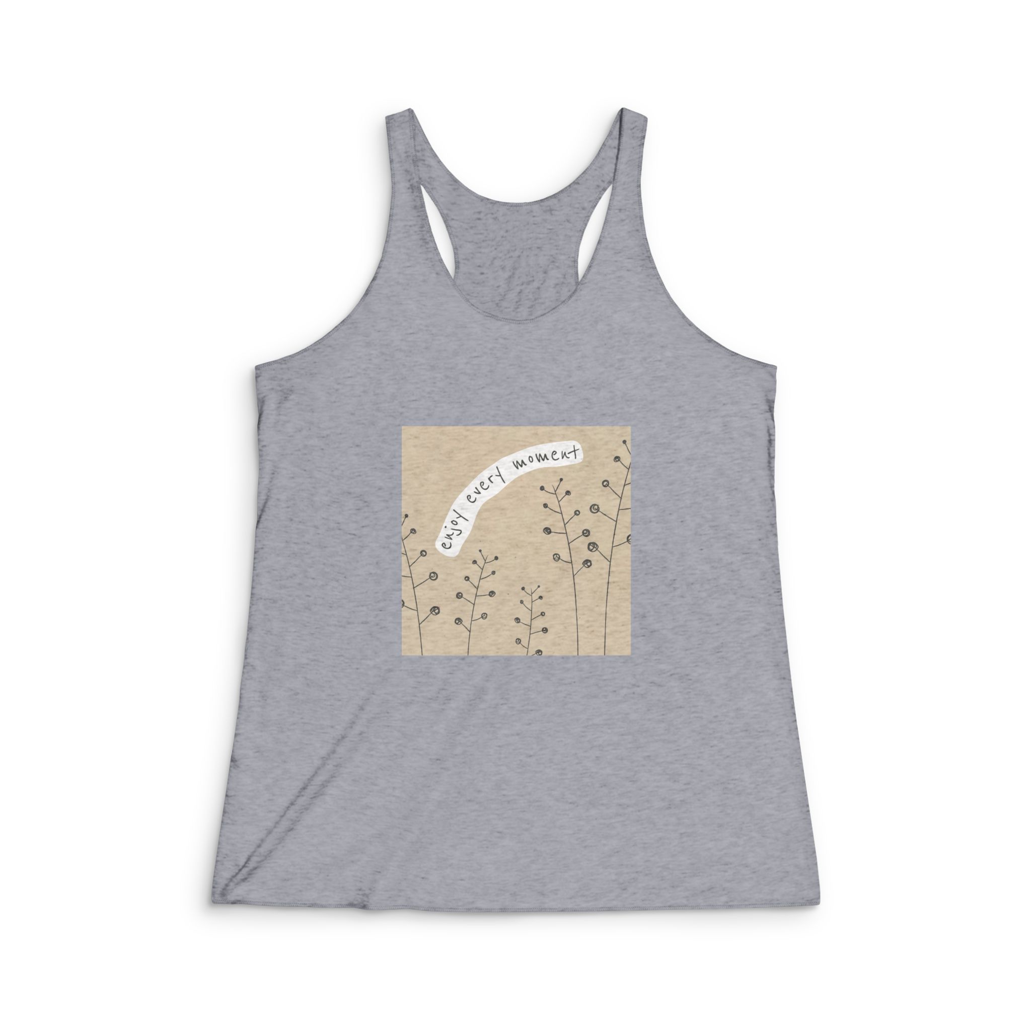 Enjoy Every Moment 2 Womens Tri Blend Racerback Tank - Image 4