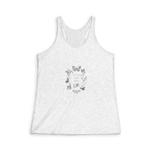 Its All Going To Be Ok Womens Tri Blend Racerback Tank