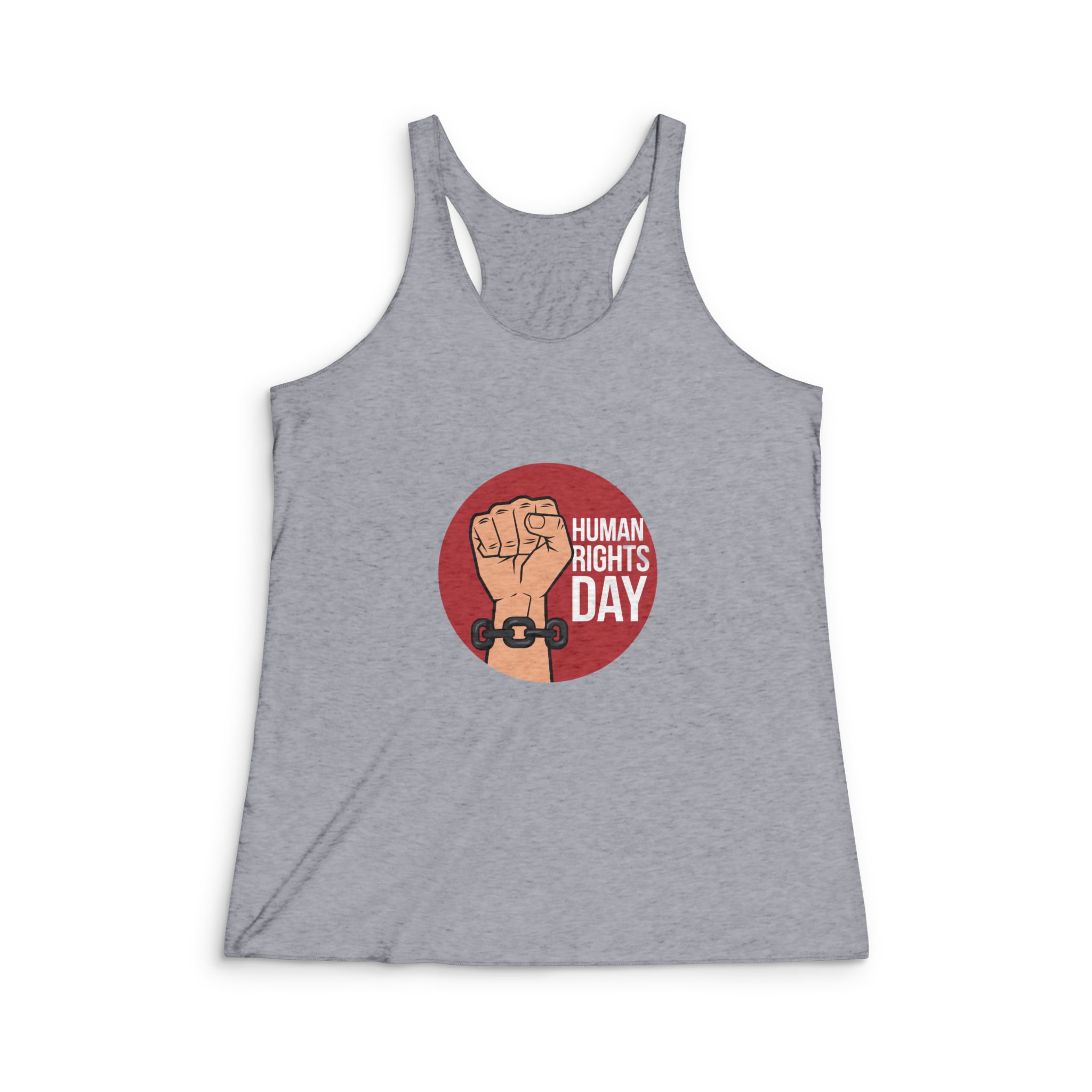 Human Rights Day Womens Tri Blend Racerback Tank - Image 4