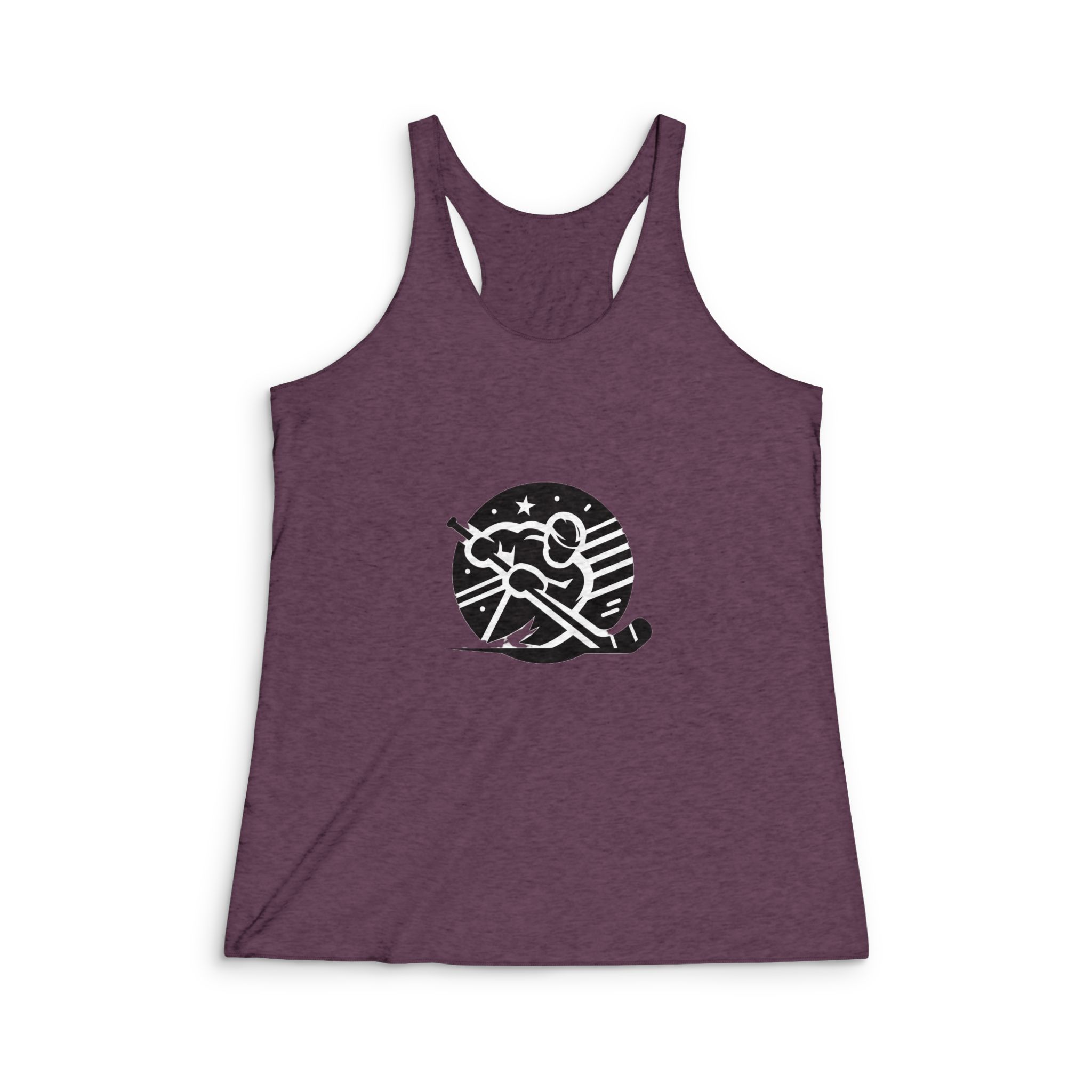 Hockey Icon Womens Tri Blend Racerback Tank - Image 5