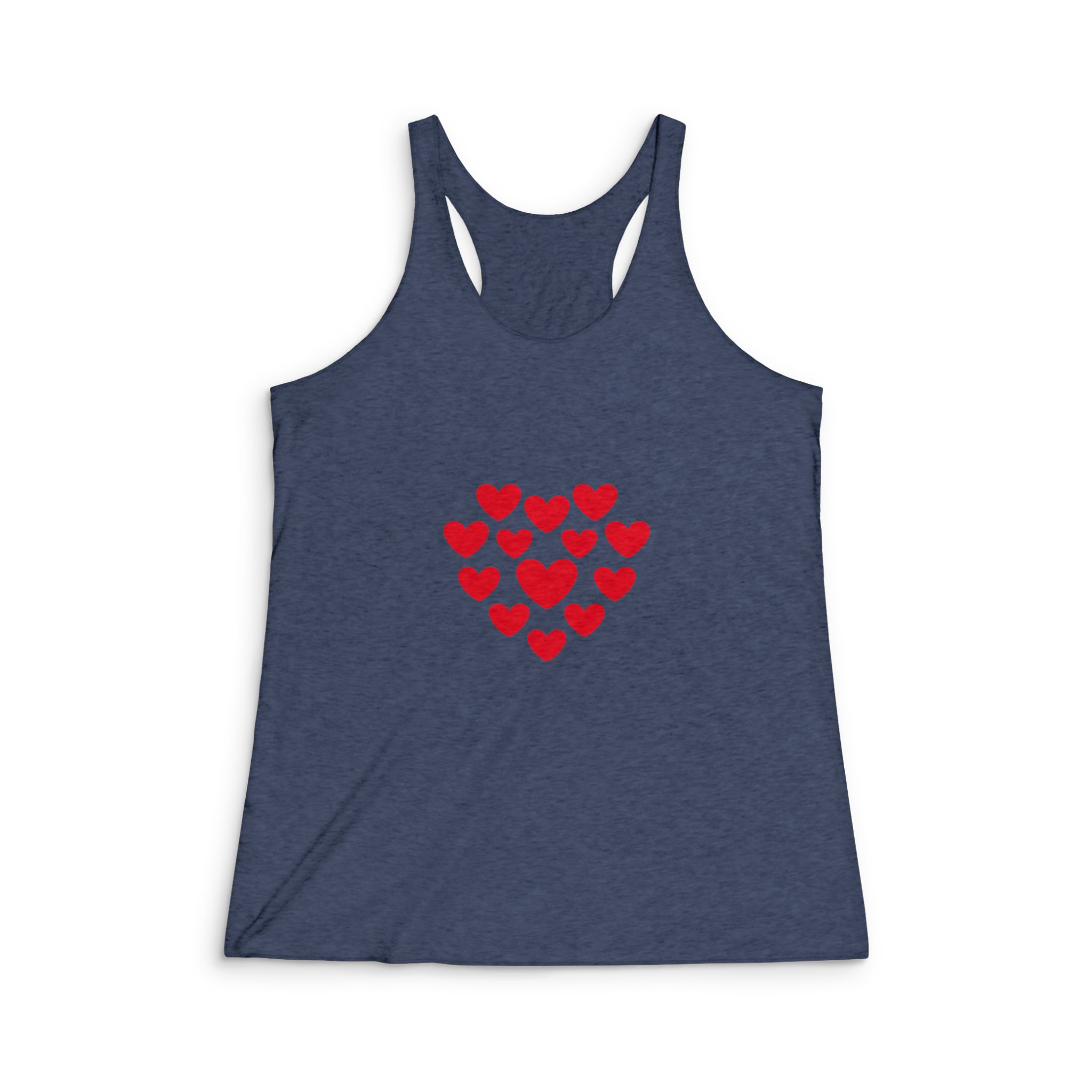 Heart Made Out Hearts Womens Tri Blend Racerback Tank - Image 3