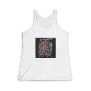Hc Run With Text Illustration Womens Tri Blend Racerback Tank