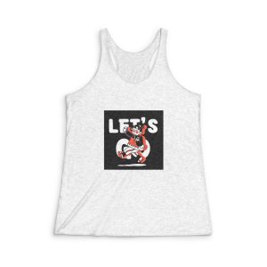 Let S Go Vacation Student College Teen Concept Doodle Illustration Womens Tri Blend Racerback Tank