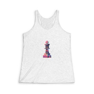 Colorful Abstract Chess King 171551 Womens Tri Blend Racerback Tank