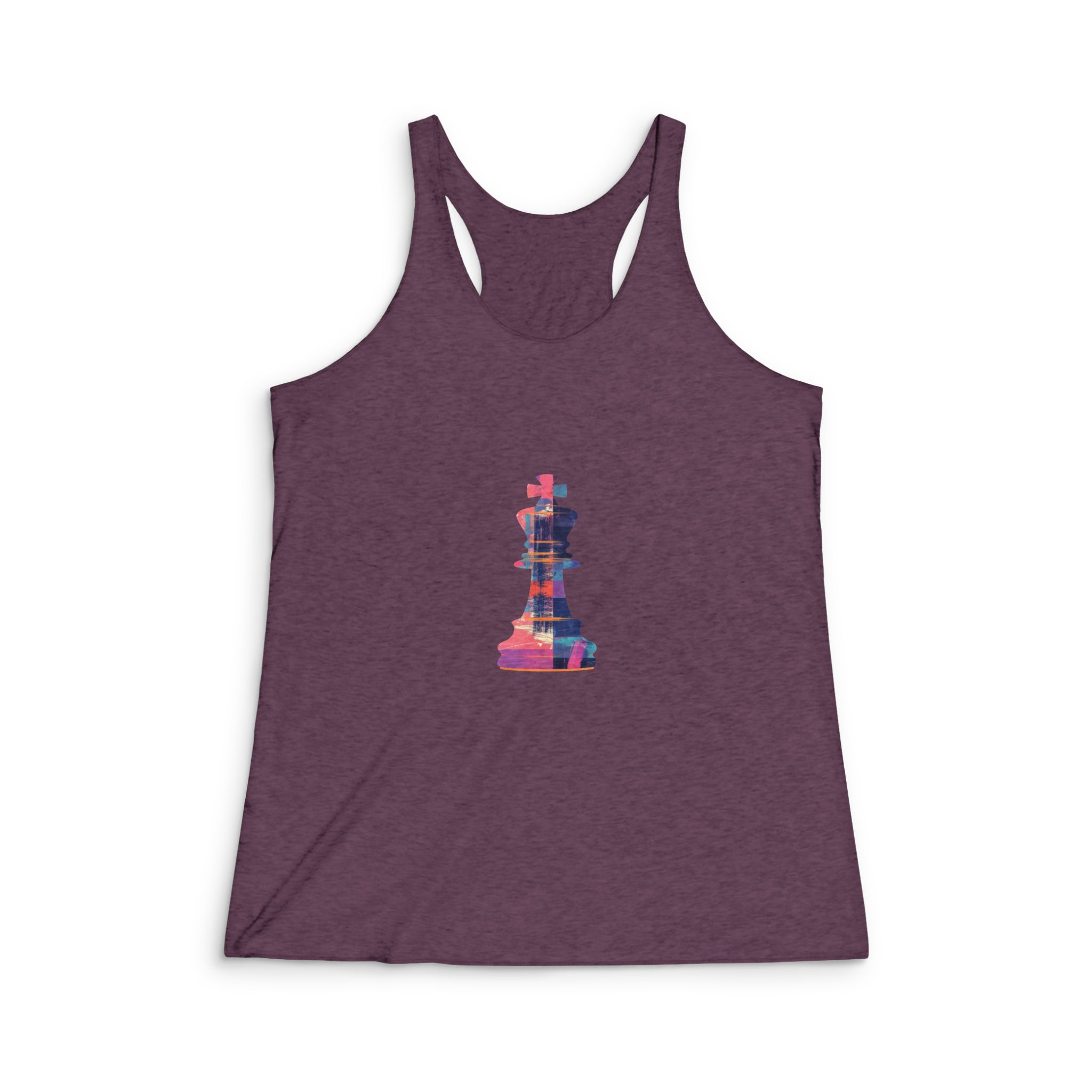 Colorful Abstract Chess King 171551 Womens Tri Blend Racerback Tank - Image 5