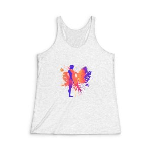 Kama Sutra Man Woman Have Sex Art Love Sexual Position Erotic V Womens Tri Blend Racerback Tank