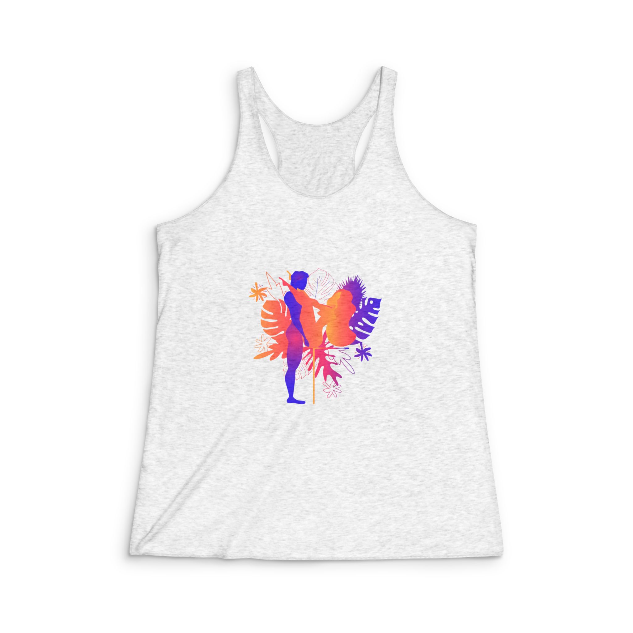 Kama Sutra Man Woman Have Sex Art Love Sexual Position Erotic V Womens Tri Blend Racerback Tank