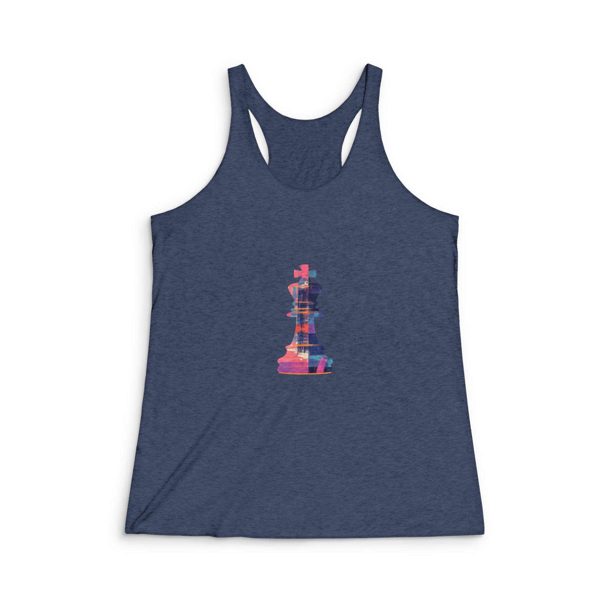Colorful Abstract Chess King 171551 Womens Tri Blend Racerback Tank - Image 3