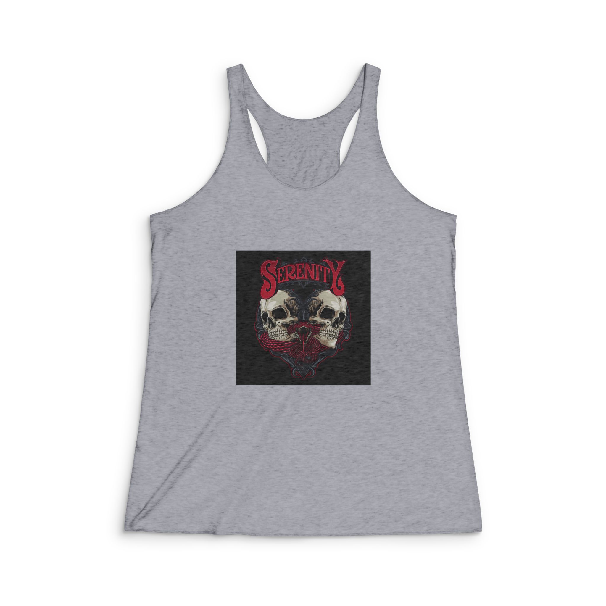 Heart Withtext Illustration Womens Tri Blend Racerback Tank - Image 4