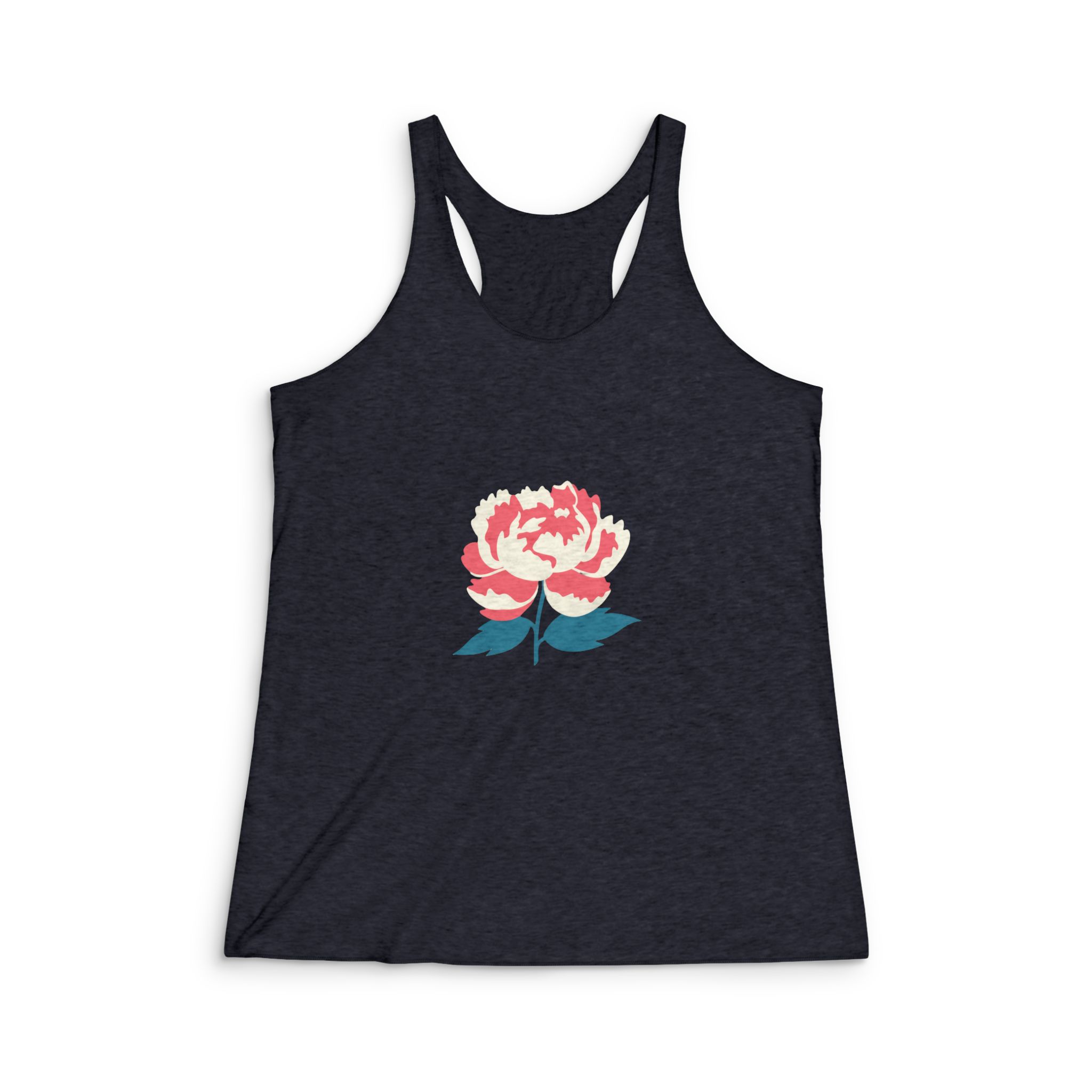 Flower Womens Tri Blend Racerback Tank - Image 2