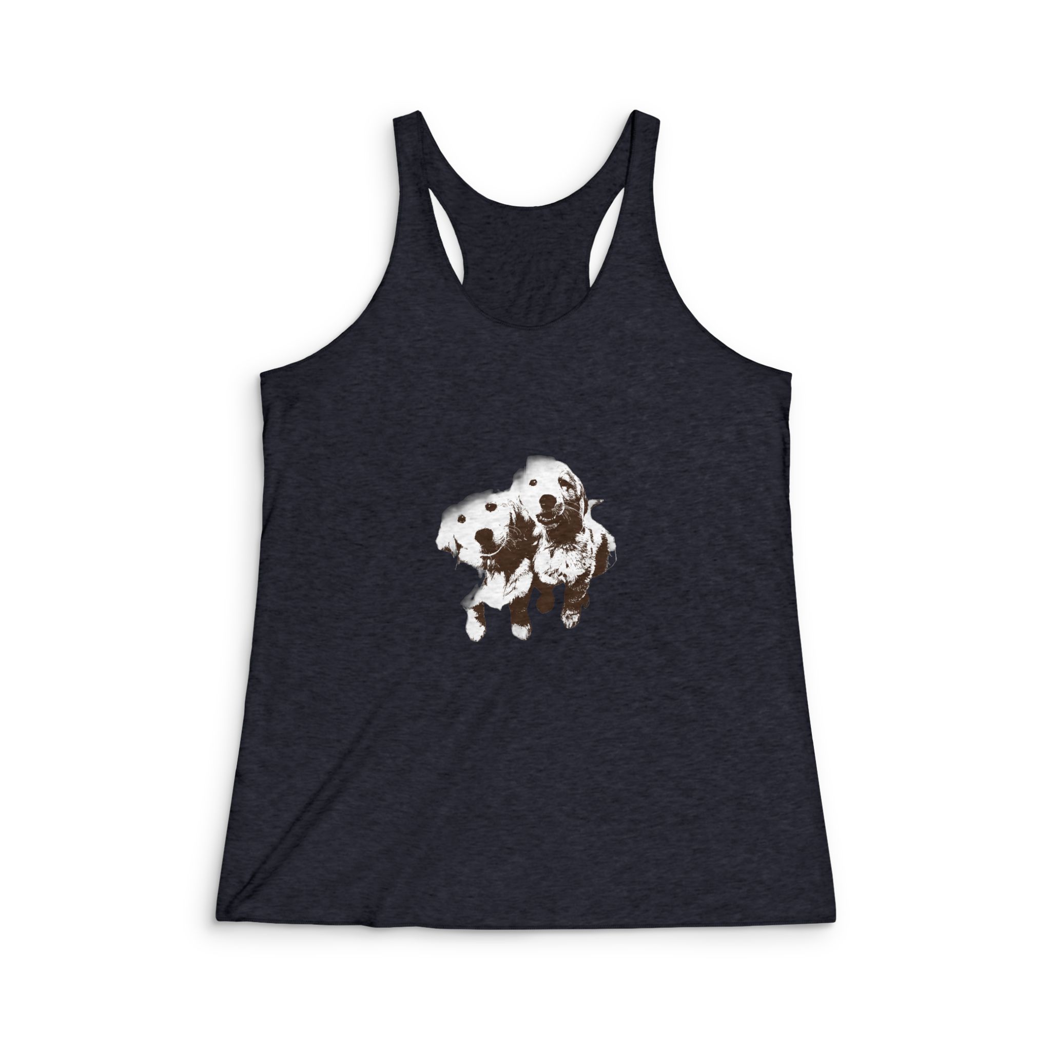 Dog Vintage Animal S and Isolated 02 Womens Tri Blend Racerback Tank - Image 2