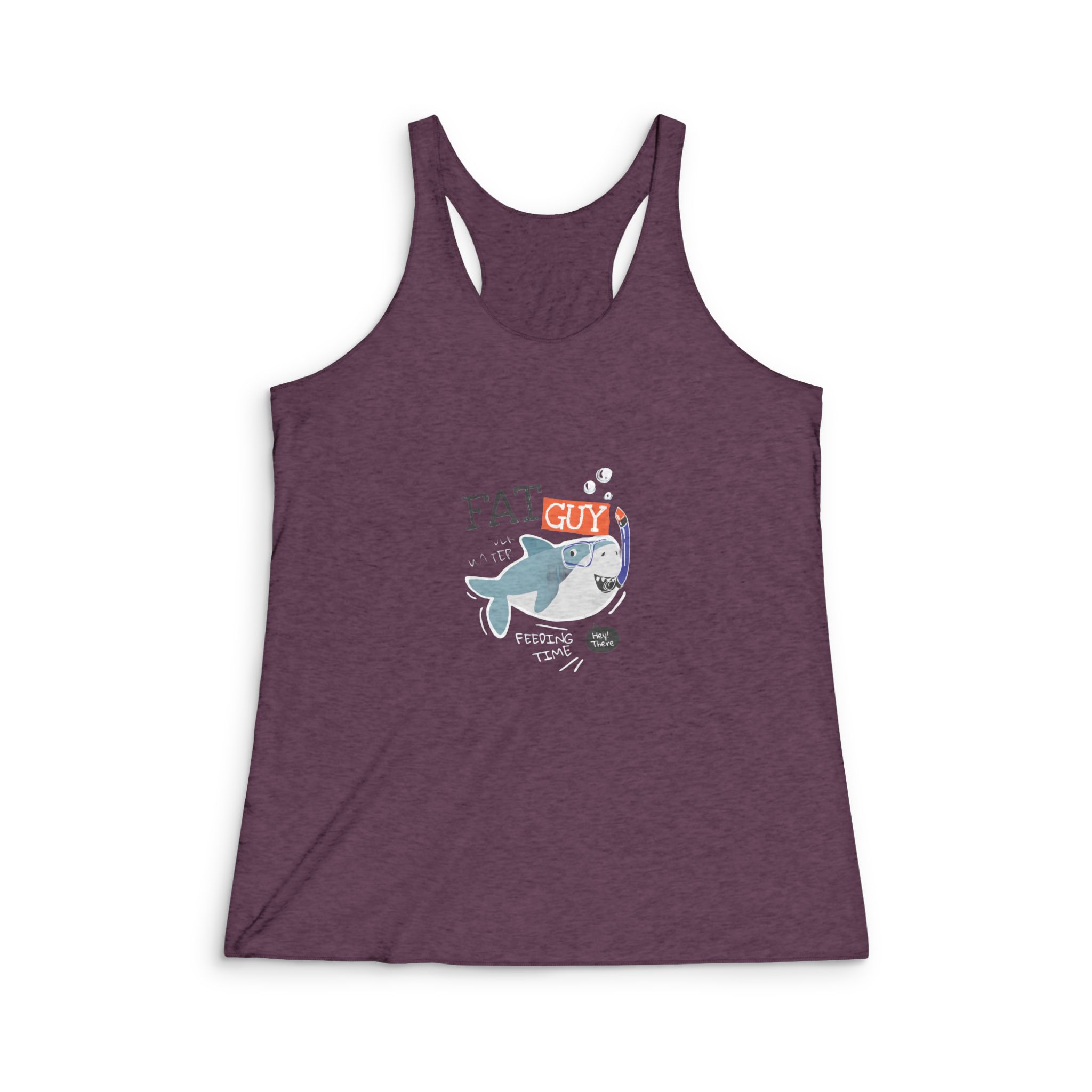 Fat Guy Womens Tri Blend Racerback Tank - Image 5