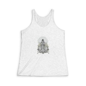 Gothic Sign With Skull Grunge Vintage Design T Shirts (38) Womens Tri Blend Racerback Tank