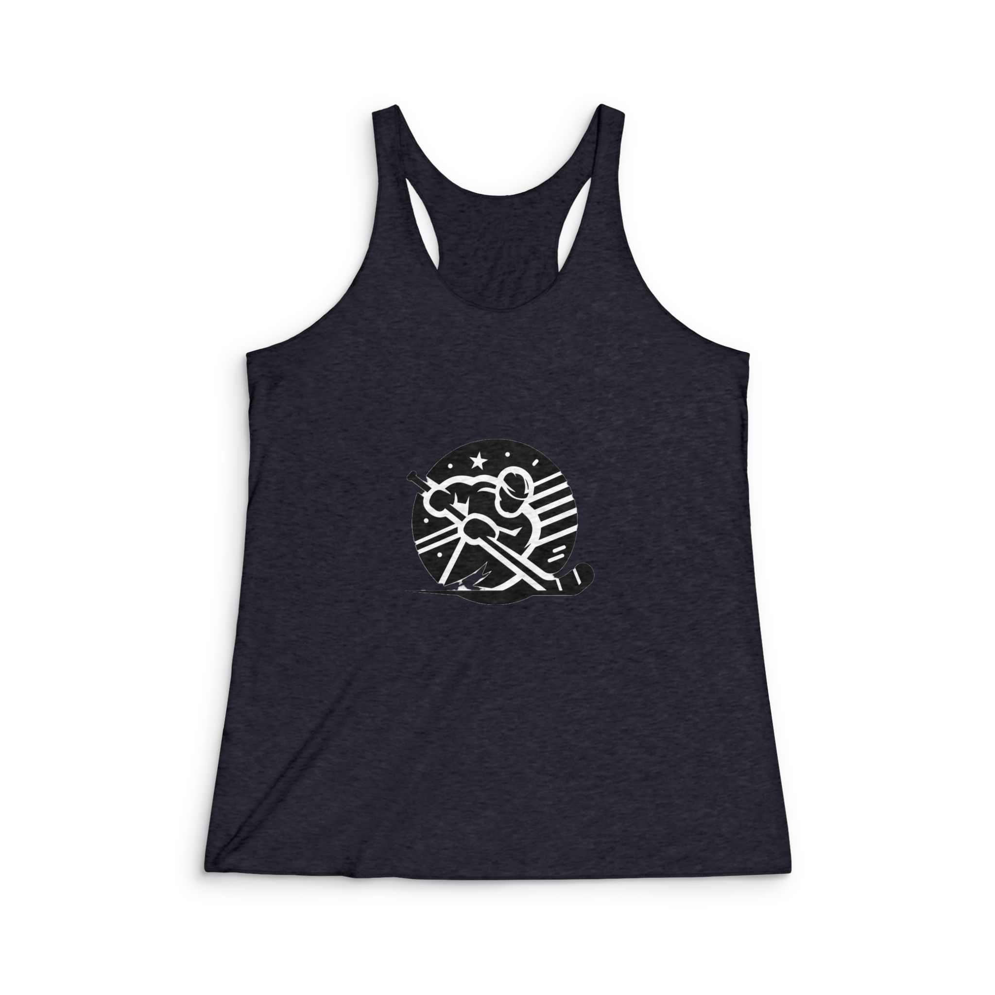 Hockey Icon Womens Tri Blend Racerback Tank - Image 2