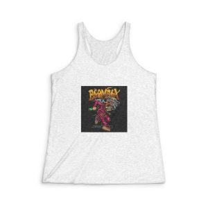 Hiphop Run With Text Illustration Womens Tri Blend Racerback Tank