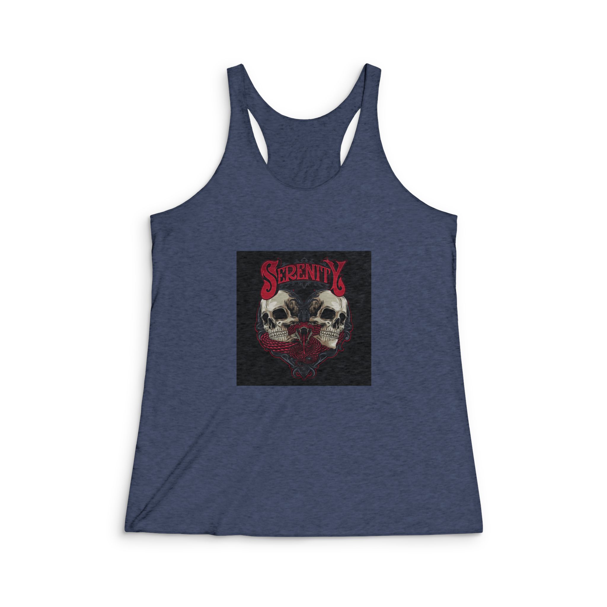 Heart Withtext Illustration Womens Tri Blend Racerback Tank - Image 3