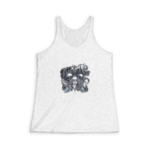 Chicano Style Three Mystic Apes Womens Tri Blend Racerback Tank