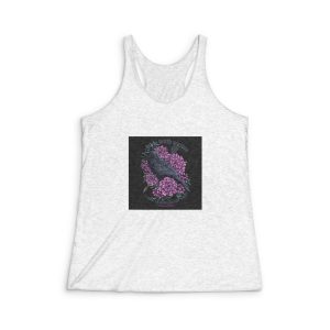 Grace Raven With Text Illustration Womens Tri Blend Racerback Tank
