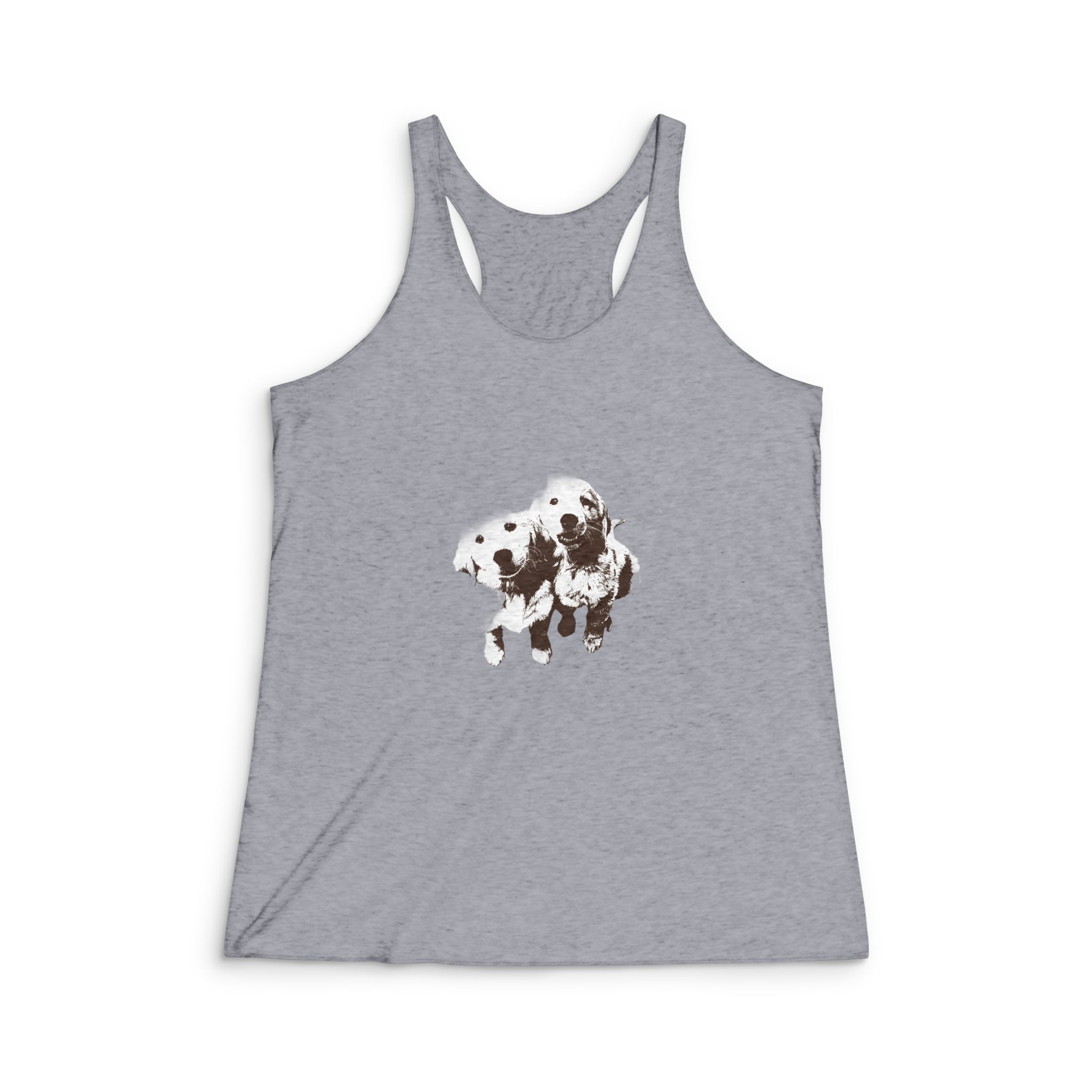 Dog Vintage Animal S and Isolated 02 Womens Tri Blend Racerback Tank - Image 4