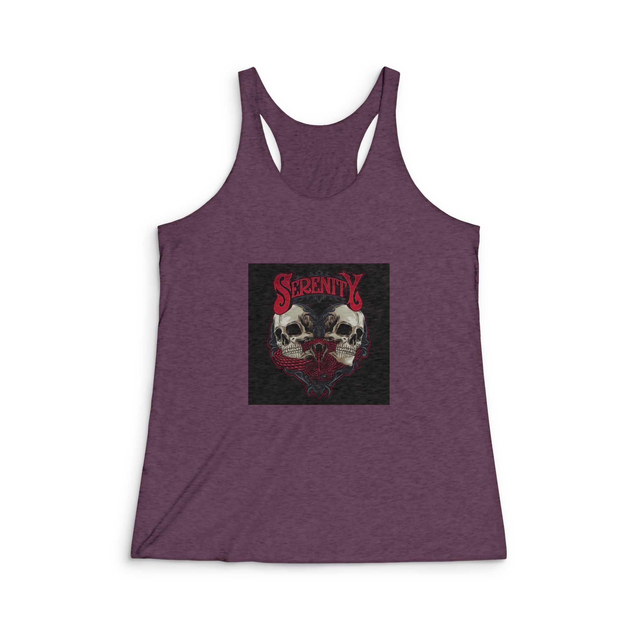 Heart Withtext Illustration Womens Tri Blend Racerback Tank - Image 5