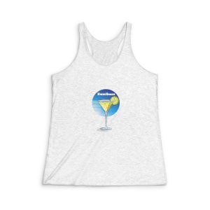 Hand Drawn Illustration Cocktail(2) Womens Tri Blend Racerback Tank