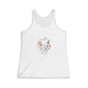 Keep Up Your Faith Womens Tri Blend Racerback Tank