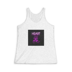 Heart Cold Simple Vintage Fashion Womens Tri Blend Racerback Tank