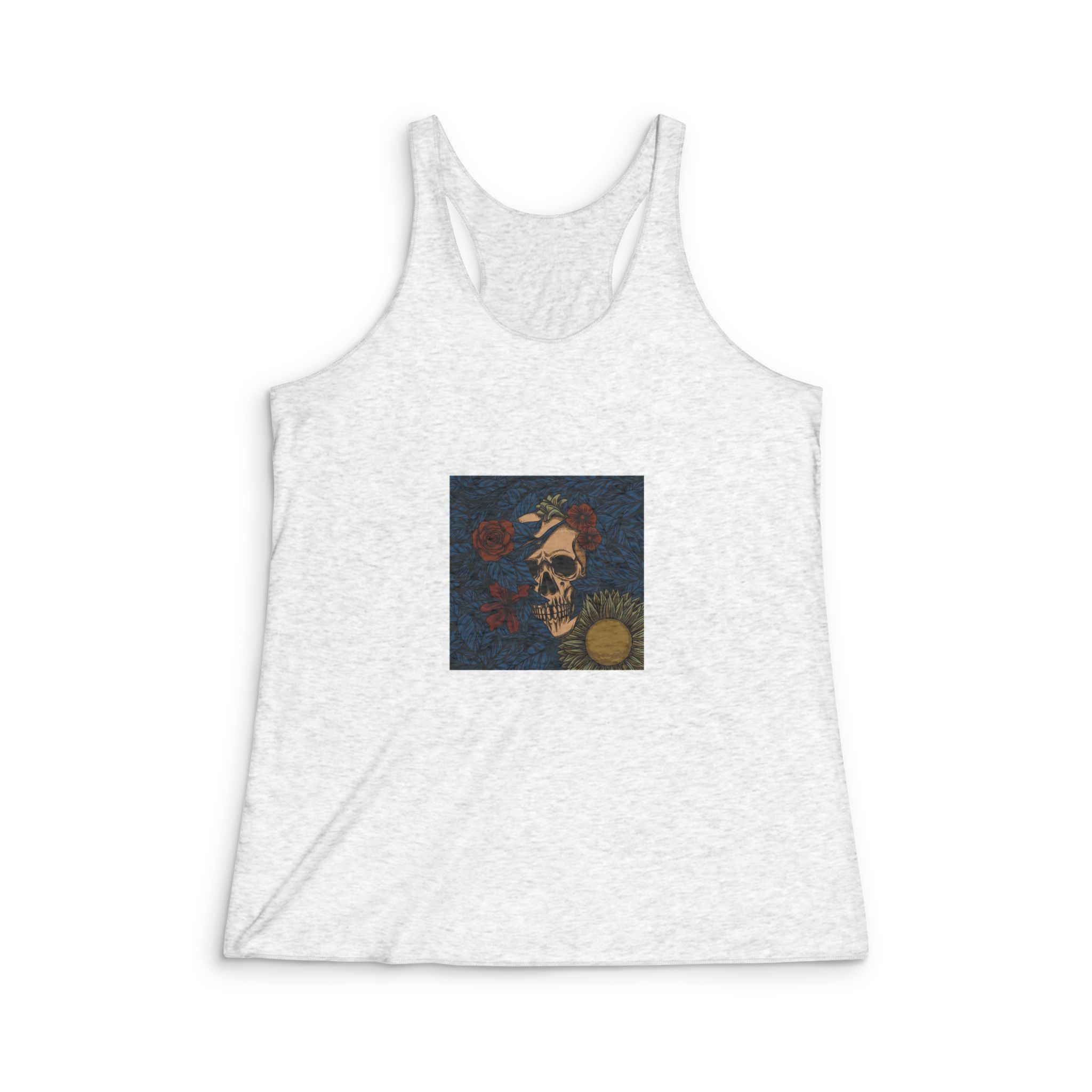 Last Night Illustration Womens Tri Blend Racerback Tank