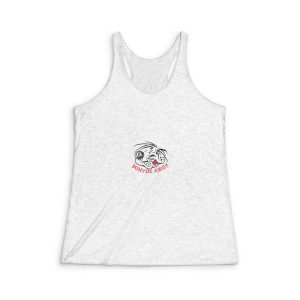 Illustration Man39s Face Pain There Is Writing That He39s Completely Broken Womens Tri Blend Racerback Tank