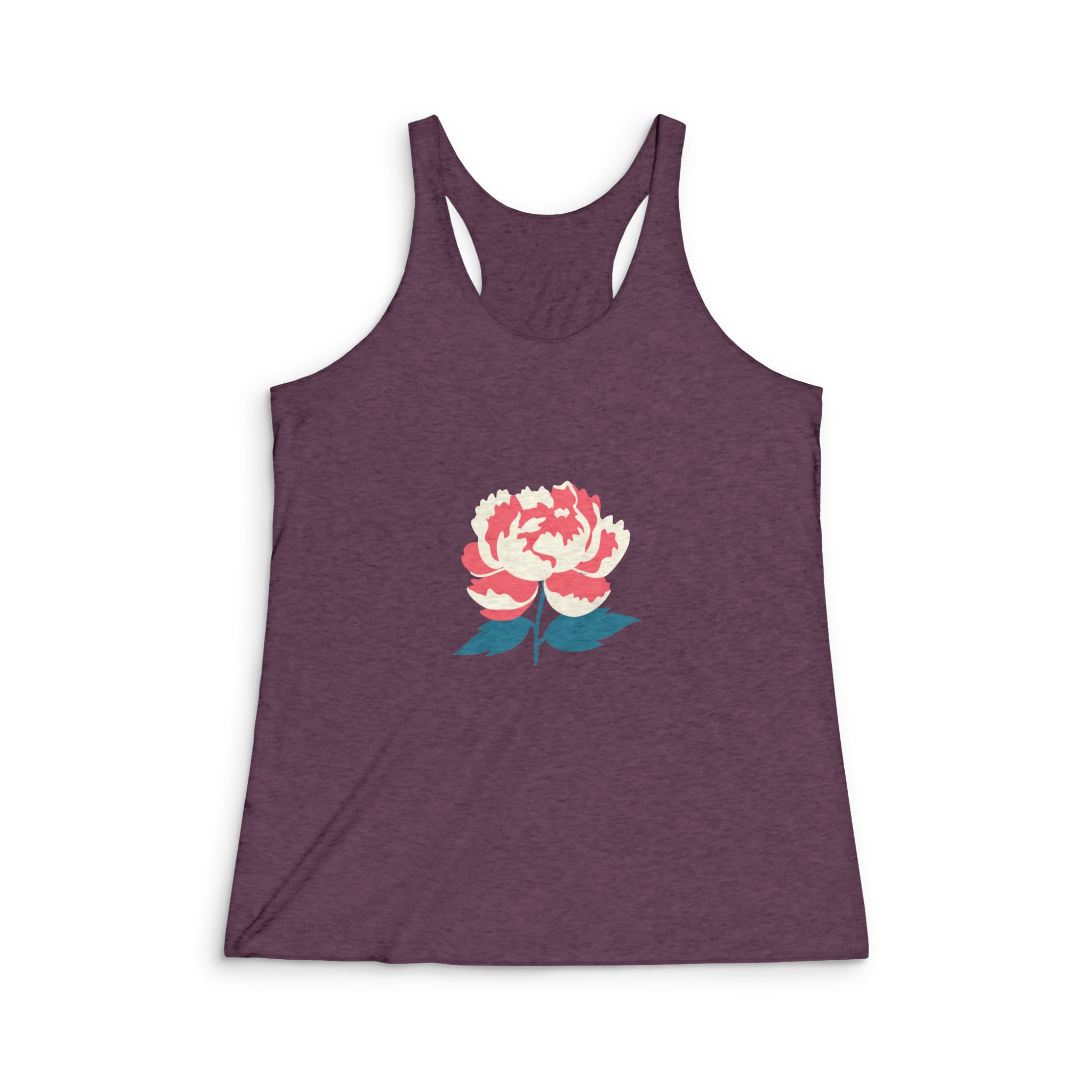 Flower Womens Tri Blend Racerback Tank - Image 5
