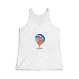 Hand Drawn Illustration Cocktail(3) Womens Tri Blend Racerback Tank