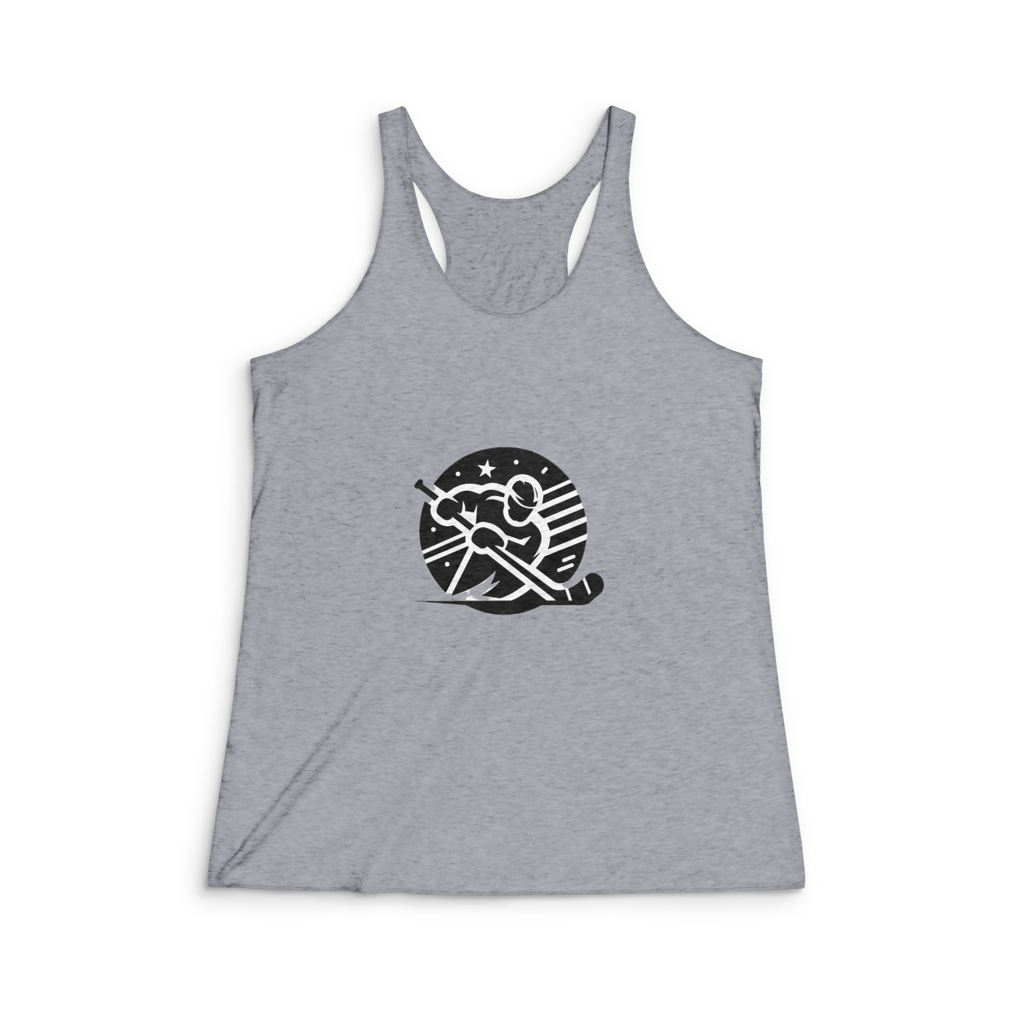 Hockey Icon Womens Tri Blend Racerback Tank - Image 4