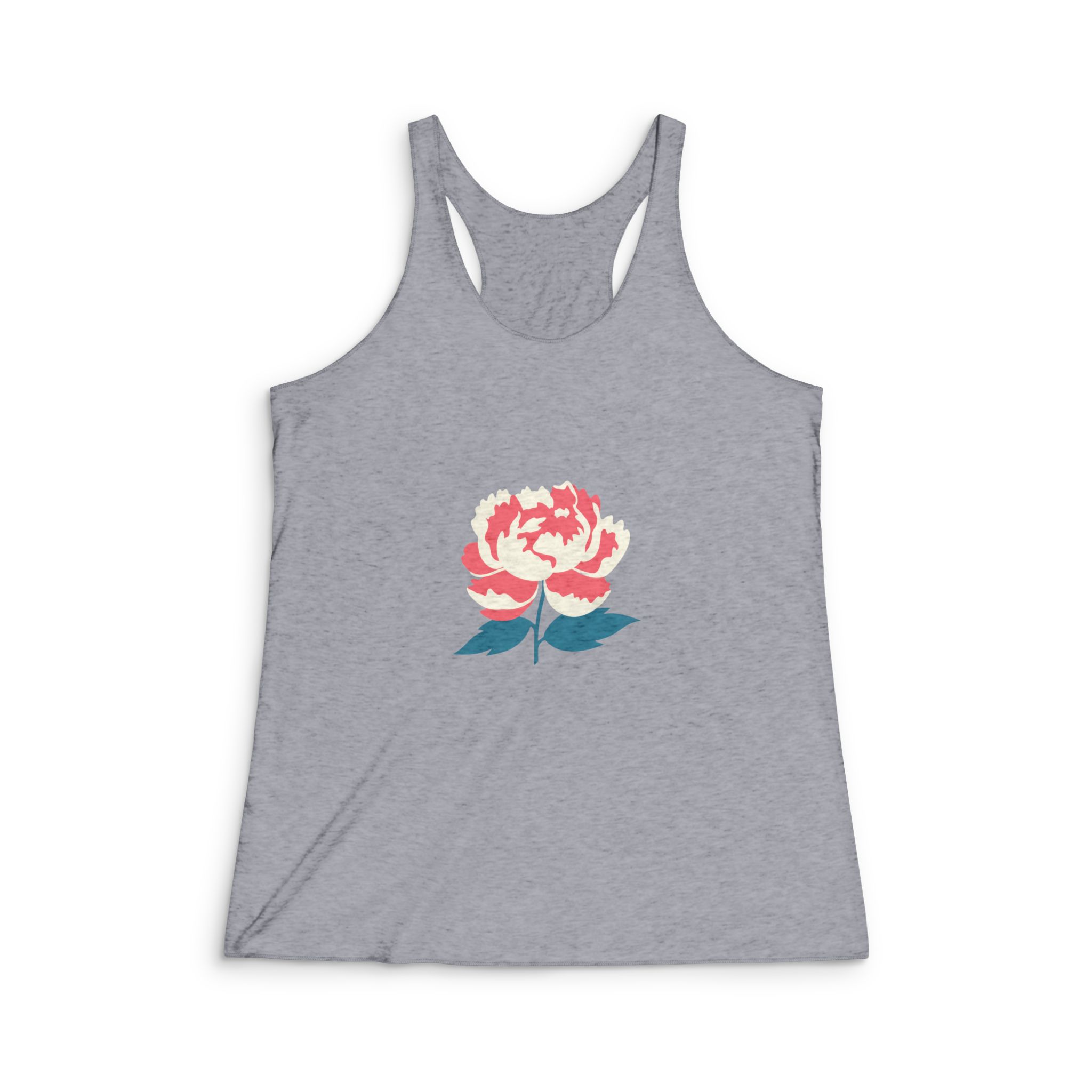 Flower Womens Tri Blend Racerback Tank - Image 4