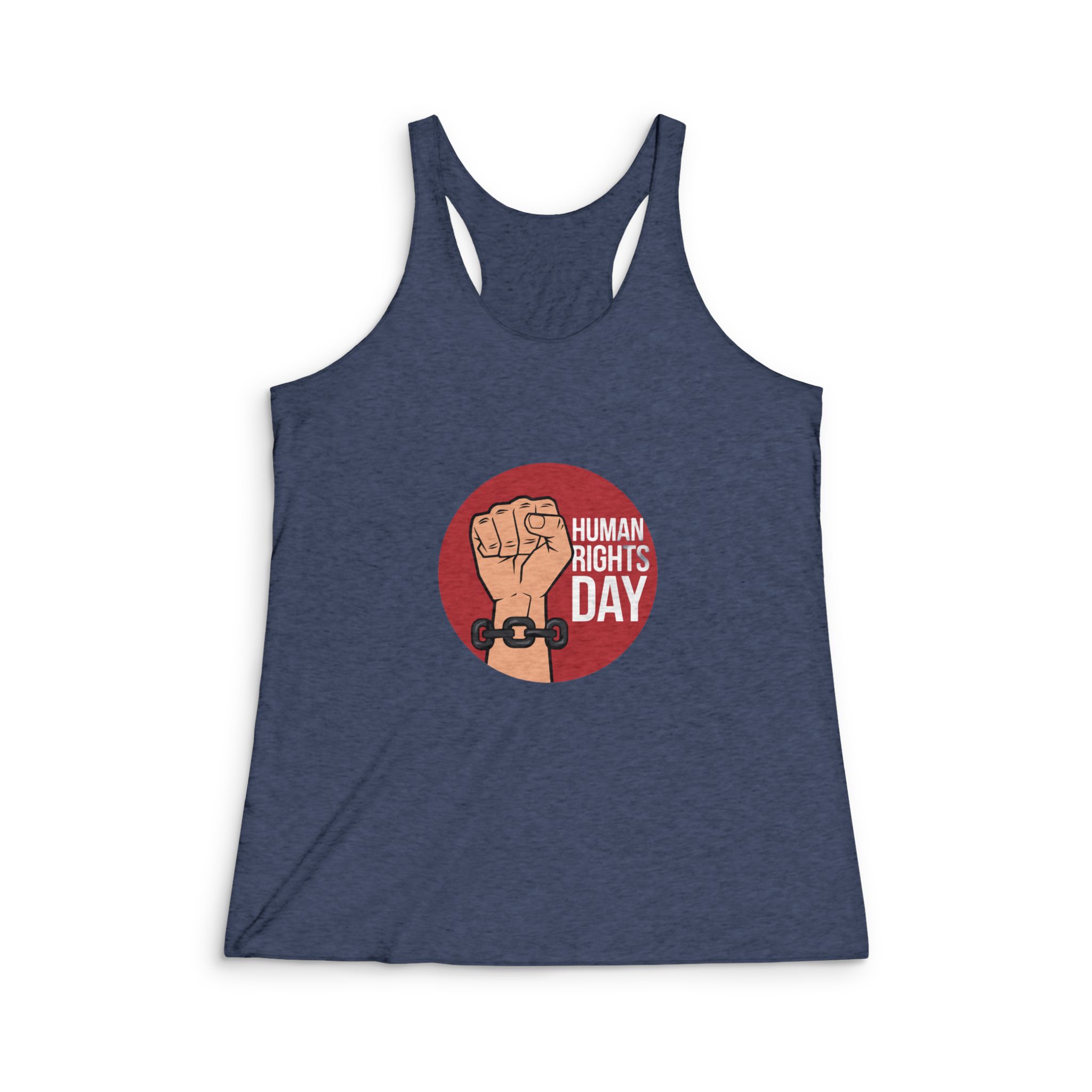 Human Rights Day Womens Tri Blend Racerback Tank - Image 3