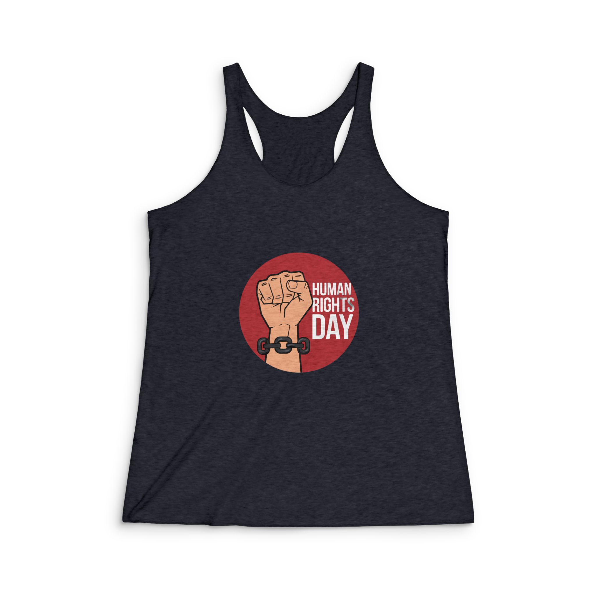 Human Rights Day Womens Tri Blend Racerback Tank - Image 2