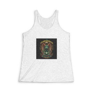 Demon Shroom With Text Illustration Womens Tri Blend Racerback Tank